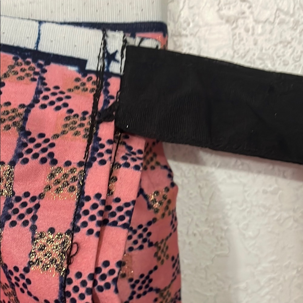 Handmade Wraparound Floral Patterned Skirt Vibrant Colors Rhinestone flowers - Picture 3 of 3
